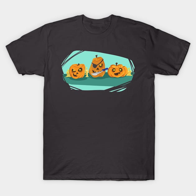 Sketchy Pumpkins T-Shirt by Megrasaurous